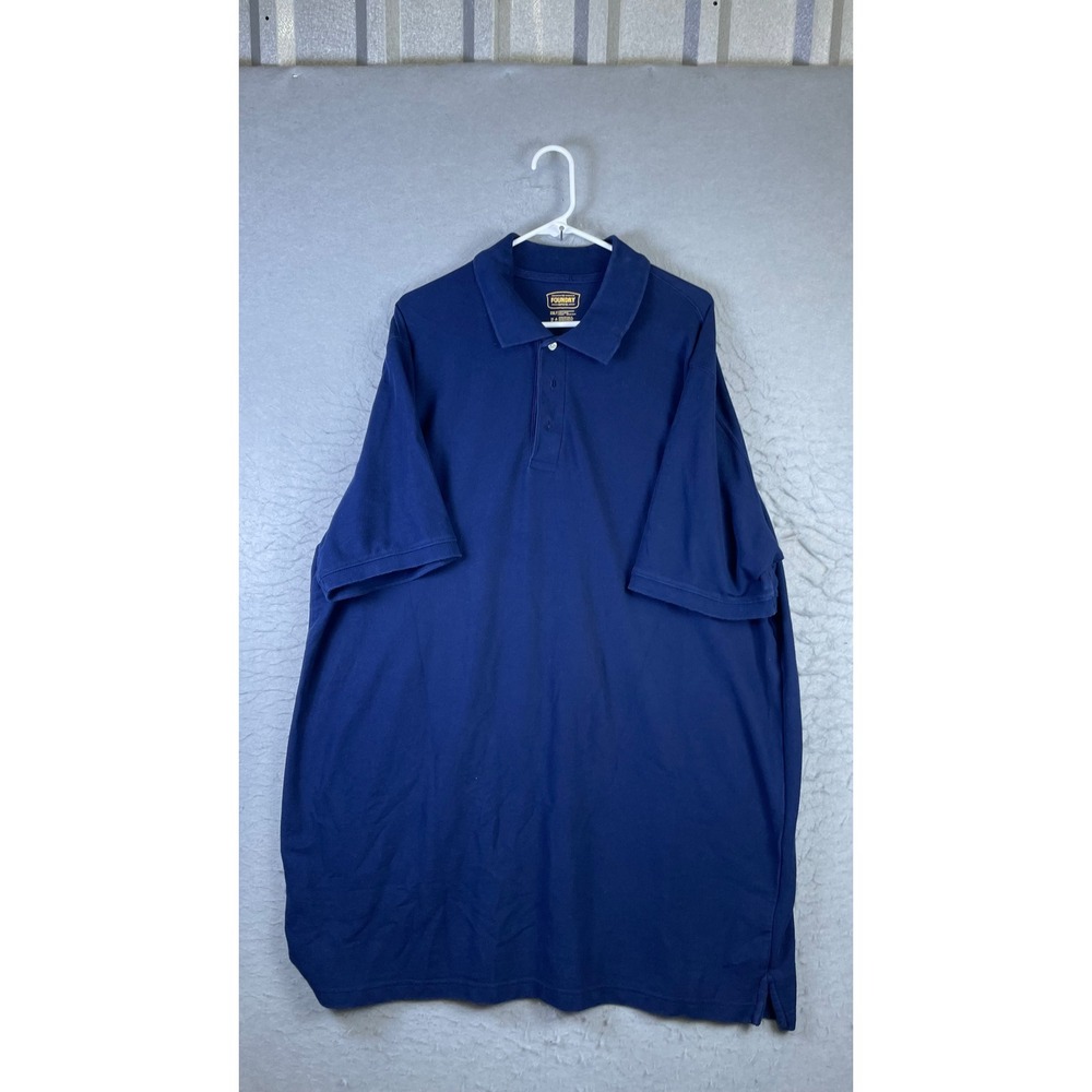 The Foundry Polo Shirt Mens 2XLT Blue Excellent Short Sleeve Pique Big & Tall